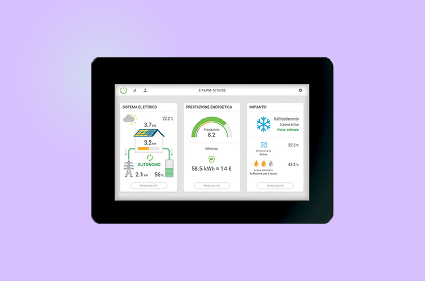 CONTROL4 NRG by Clivet: Installieren Sie ein Display, um alle Geräte und Einheiten im Haus zu steuern.
